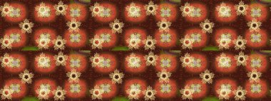 Kahverengi ve turuncu renklerde şirin soyut kar tanesi raster tasarımı. Düz kar karalama ikonları, yılbaşı afişi için kar taneleri silueti, kartlar. Yeni yıl kar tanesi.