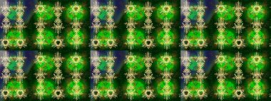 Raster illüstrasyonu. Renkli arka planda izole tatlı kar taneleri. Soyut mandala ya da tuhaf kar tanesi çizgisi sanat tasarımı.