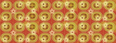 Turuncu, kahverengi ve sarı kar taneli Noel kartı. Turuncu, kahverengi ve sarı renkli. Kış kartı Mutlu Noeller, Yeni Yıl ve Mutlu Tatil Raster çizimleri. Kar taneleri arkaplanı.