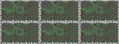 Yeşil arka plandaki suluboya kelebeklerin. Kusursuz desen. Raster. Web sayfası geçmişleri, duvar kağıtları, tekstil ve yüzey dokuları için mükemmel. Raster illüstrasyonu.