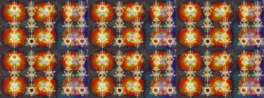 Raster kahverengi, gri ve kırmızı kar tanelerinden izole edilmiş. Renkli kar taneleri Raster çizimi. Güzel kış süsleri..