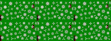 Yumuşak, yaz çiçekli arka plan. Çiçekli karalama şeklinde Raster çiçek deseni. Yeşil renkte çiçekler.