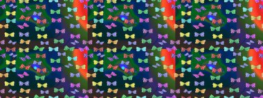 Tekstil, duvar kâğıtları, web sayfası arkaplanları ve yüzey dokuları için mükemmel. Raster illüstrasyonu. Tropikal temalı kelebek deseni. Mavi renkte sevimli kelebek çizim deseni.