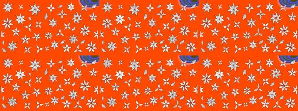 Çiçek desenli eskiz. Gömlek baskısı için çiçek boyası. Turuncu renkte çiçekler.