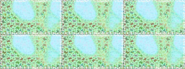 Güzel, pürüzsüz kelebek yineleme dokusu kontrastlı sırt katmanında izole edilmiş. Raster illüstrasyonu. Doğa kelebeği temayı tarafsız ve yeşil renklerle tekrarlıyor. Korunmak için vahşi yaşam böcekleri arka planı