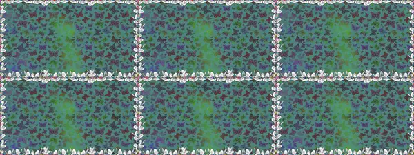 Kusursuz. Sevimli kelebek mavisi raster desenli. Giysi tasarımı için dekor.