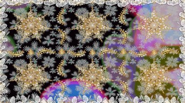 Geleneksel oryantasyon süsü. Klasik klasik klasik arka plan. Kusursuz klasik raster altın desenli. Gri renklerde, altın elementlerle kusursuz desen.