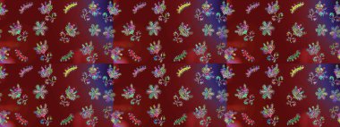 Kar taneleri tasarımı. Son moda kar taneleri ve elementler onun kartlarını gösteriyor. Retro stil dokusu, şablon kış elementleri. Modern tasarım posteri, kapak, kırmızı, kahverengi ve mor renkli kart tasarımı.