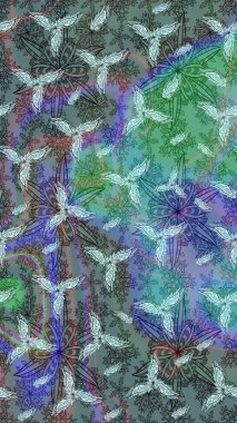 Sabıka fotoğraflarında, bebek kıyafetlerinde, duvar kâğıtlarında, paket kutularında falan kullanılabilir. Zarif, parlak ve tarafsız çiçek deseni tasarımı.