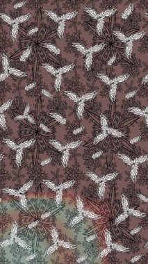 Tekstil veya kitap kapakları, imalat, duvar kağıtları, baskı, hediye paketi ve yapıştırma kitabı için çiçek eskizi geçmişi. Raster illüstrasyonu. Küçük ölçekli çiçeklerdeki basit sevimli desen.