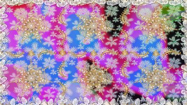 Noel, kar tanesi, yeni yıl 2019. Tarafsız renklerde, altın elementlerle kusursuz bağ dokusu.