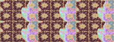 Tekrarlayan ögelerle soyut arkaplan çiz. Kahverengi ve altın desenli. Zarif raster klasik desen.