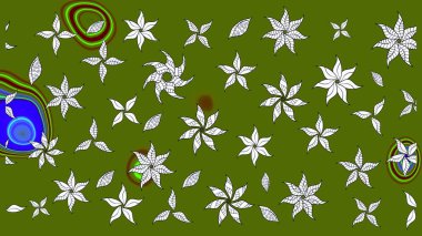 Küçük çiçekte güzel bir desen. Motley illüstrasyonu. Küçük renkli çiçekler. Moda baskıları için zarif bir şablon. Robot resim. Çiçekli yaz çiçekleri.