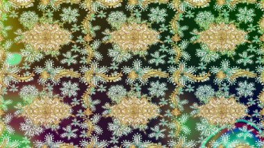 Klasik Raster altın desenini çiz. Klasik klasik klasik arka plan. Geleneksel oryantasyon süsü. Tarafsız renklerde altın elementlerle çizim deseni.