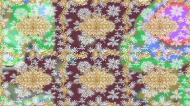 Duvar kâğıdı barok, İspanyol kumaşı. Çiçek desenli çizim. Skeç raster arka planı. Tarafsız renkler üzerine grafiksel modern çizim deseni.