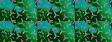 Raster illüstrasyonu. Kar taneleri ve raster arkaplanlı Noel karalaması deseni.