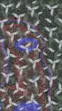 Doodle çiçekler ve dalları, otlar ve çiçekler. Elle çizilmiş. Raster resim. Güzel kumaş deseni.