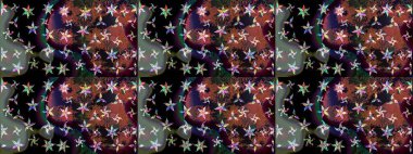 Çiçek deseni. Raster illüstrasyonu. Şatafatlı bahar bahçesi dokusu. Çiçek çizimi arkaplanı.