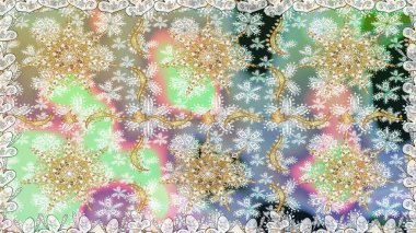 Doku arka planında altın duvar kâğıdı. Damask kusursuz yinelenen arkaplan. Tarafsız renklerde altın element. Barok tarzında altın çiçekli süs..