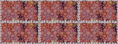 Raster dikişsiz çiçek deseni. Vadinin çiçekleri kahverengi renklerde.