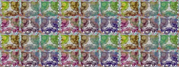 Güzel kumaş deseni. Raster Illustrasyon 'da moda olmayan çiçek deseni. Düz Çiçek Elementleri Tasarımı. Renkli Yaz Temalı Kusursuz Arkaplan.