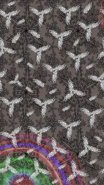 Çiçeğin suluboya çizimlerinin mükemmel deseni. Dekorasyon ve tasarım için güzel bir desen. Raster illüstrasyonu. Eski model. Suluboya çizim kalıbı. Moda yazdırma.