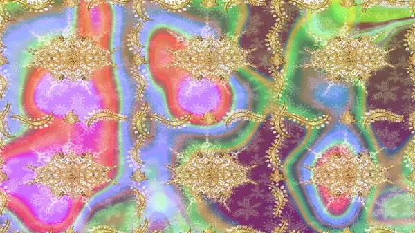 Klasik Raster Golden eskiz kalıbı. Çiçek süsü kumaş deseni, cam, çiçek desenli altın elementli, nötr renklerde metal..