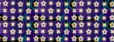 Arkaplan dokusu, duvar kağıdı, mavi renkli çiçek teması. Soyut etnik raster çizim kalıbı. Kabile sanatı boho baskısı, klasik çiçek arkaplanı.