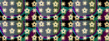 Sevimli çiçek raster deseni. Düz Çiçek Elementleri Tasarımı. Modaya uygun kumaş deseni. Renkli Yaz Teması çizim şablonu.