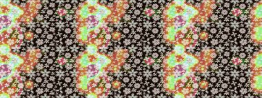 Raster çiçek desenleri çiziyor. Tarafsız renklerde vadinin çiçekleri.