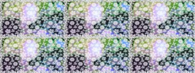 Küçük renkli çiçekler. Moda baskıları için zarif bir şablon. Kusursuz. Çiçekli yaz çiçekleri. Küçük çiçekte güzel bir desen. Motley illüstrasyonu.