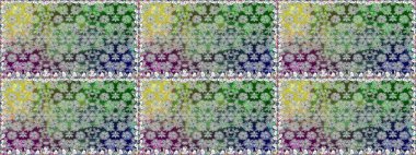 El çizimi. Güzel kumaş deseni. Raster illüstrasyonu. Çiçekler, dallar, otlar ve çiçekler.