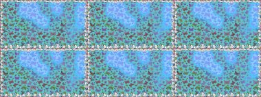 Çizim, karalama, karalama. Kelebekli tasarım. Mavi arka planda kelebekler. Raster illüstrasyonu. Sonsuz. Kusursuz..