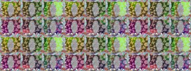 Bahar çiçekli, dikişsiz, sevimli çiçek deseni. Güzel kumaş deseni. Raster illüstrasyonu.