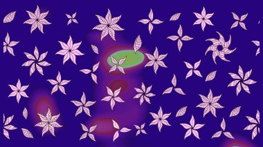 Çiçek duvar kağıdı. Çizim kalıbı. Hint süsü. Renkli süs kenarı. Mavi renklerde. Raster illüstrasyonu.