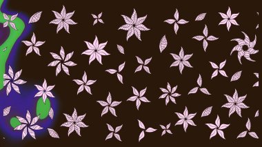 Güzel kumaş deseni. Raster suluboya deseni, narin çiçekler, kahverengi çiçekler, tebrik kartı şablonu..