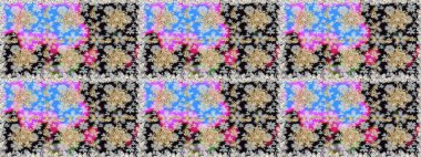 Doğu tarzı arabesk. Altın elementli gri renkler. Kusursuz altın desenli bukleler. Raster altın desen. Raster illüstrasyonu.