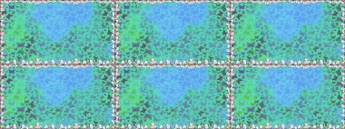 Mavi ve yeşil arka plandaki suluboya kelebeklerin. Raster. Web sayfası geçmişleri, duvar kağıtları, tekstil ve yüzey dokuları için mükemmel. Raster illüstrasyonu. Kusursuz desen.