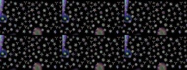 Düşen Noel stili kar taneleri. Güzel, siyah ve gri kar taneleri renkli bir arka planda izole edilmiş. Kar taneleri, kar yağışı. Görüntü.