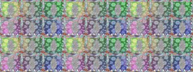 Çiçekli bahar çiçekleri. Motley illüstrasyonu. Moda baskıları için zarif bir şablon. Küçük renkli çiçekler. Küçük çiçekte şirin desenler.