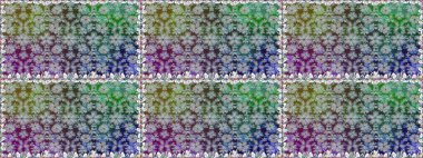 Kusursuz çiçek deseni duvar kâğıdı olarak kullanılabilir. Raster illüstrasyonu. Gri renkli çiçekler.