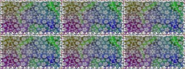 Kusursuz çiçek deseni. Asya tekstil tarzında. Raster illüstrasyonu. Güzel kumaş deseni. Renkli Bahar Temalı Kusursuz Arkaplan. Düz Çiçek Elementleri Tasarımı.