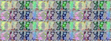 Çiçek deseni. Renkli Bahar Temalı Kusursuz Arkaplan. Raster kusursuz. Güzel kumaş deseni. Düz Çiçek Elementleri Tasarımı.