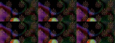 3D çiçekler, eskiz. Raster illüstrasyonu. Siyah renklerde.