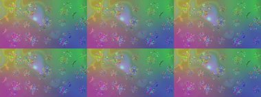 Kar tanesi süsleme deseni. Renkli arka planda izole edilmiş kar tanelerinin düz tasarımı. Kar taneleri arka planda. Kar taneleri deseni. Raster illüstrasyonu.