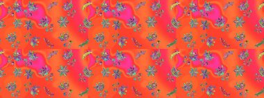 Renkli elementlerle Raster ilginç desen