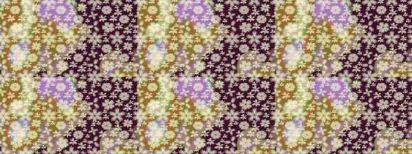 Tarafsız renklerde etnik çiçeklerle süslenmiş zarif bir eskiz. Asya Tekstil 'inde Raster Çiçek İllüstrasyonu.