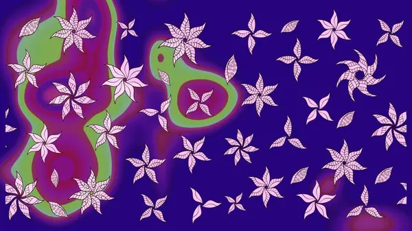 Raster illüstrasyonu. Tekstil veya kitap kapakları, imalat, duvar kağıtları, baskı, hediye paketi ve yapıştırma kitabı için çiçek eskizi geçmişi. Küçük ölçekli çiçeklerdeki basit sevimli desen.