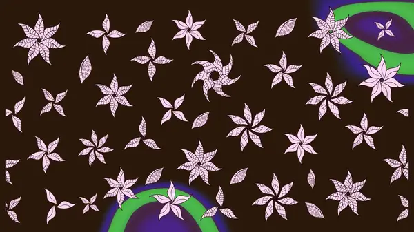 Motley illüstrasyonu. Moda baskıları için zarif bir şablon. Küçük renkli çiçekler. Çiçekli bahar çiçekleri. Küçük çiçekte şirin desenler.