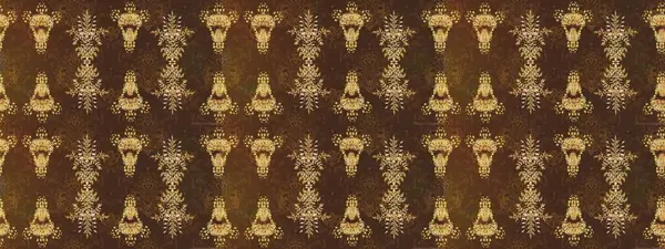 Patlayan çiçekler soyut olarak yerleştirilmiş. Raster deseni. Kahverengi, nötr ve bej renkli bahar çiçekleri. Raster illüstrasyonu.